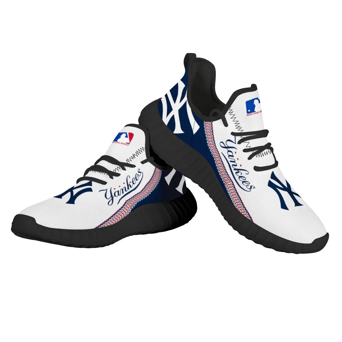 Women's MLB New York Yankees Mesh Knit Sneakers/Shoes 005